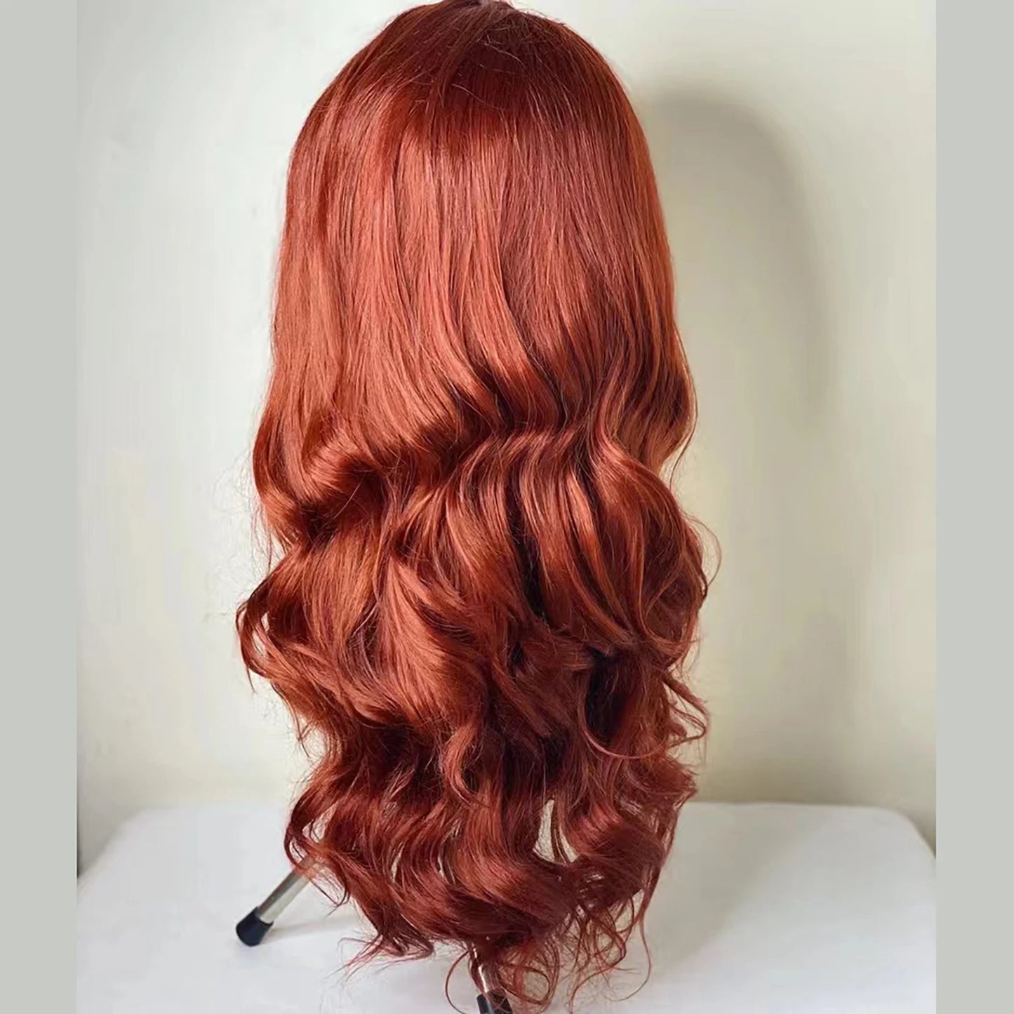 RDY Reddish Brown Wig Body Wave Synthetic Lace Front Wig Glueless Auburn Colored Copper Red Hair Frontal Lace Wigs for Women
