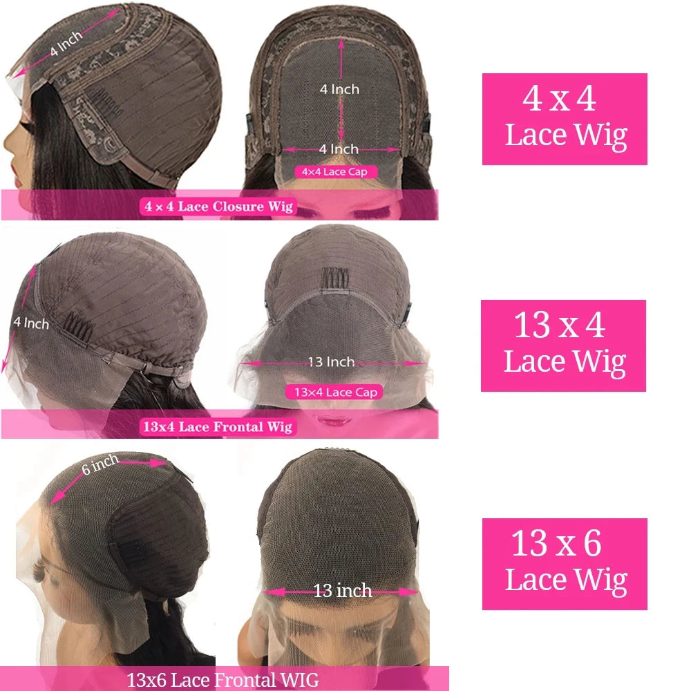 12-34 Inch Ginger Orange 13x6 Curly Lace Front Wigs Deep Curly Human Hair Wigs 13x4 HD Transparent Deep Wave Lace Frontal Wigs