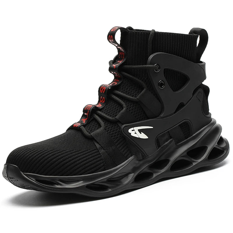 2025 New Safety Shoes Men Boots High Top Work Sneakers Steel Toe Cap Anti-smash Puncture-Proof work Boots Indestructible Shoes