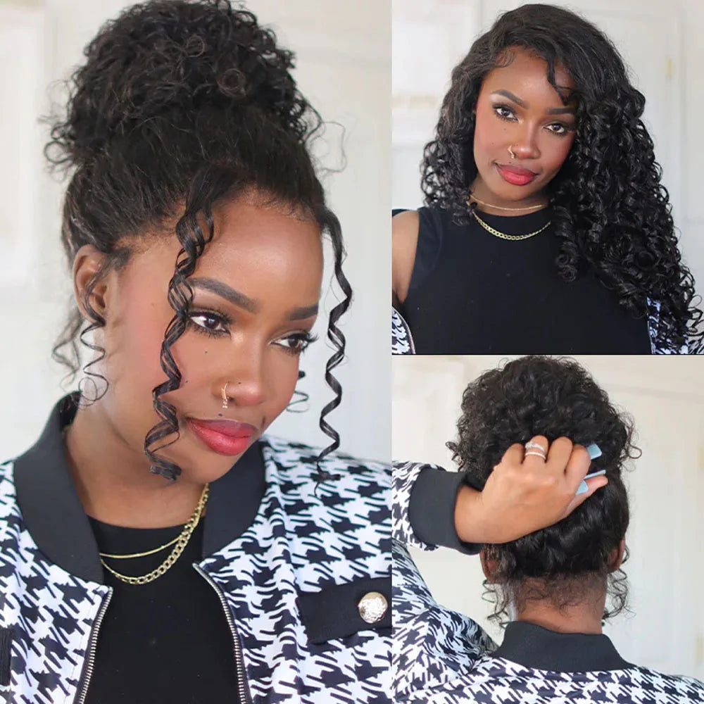 Deep Wave 13X6 13X4 Hd Lace Frontal Wig 30 Inch Curly Lace Front Wig Invisible Strap 360 Full Lace Wig Glueless Wig Human Hair