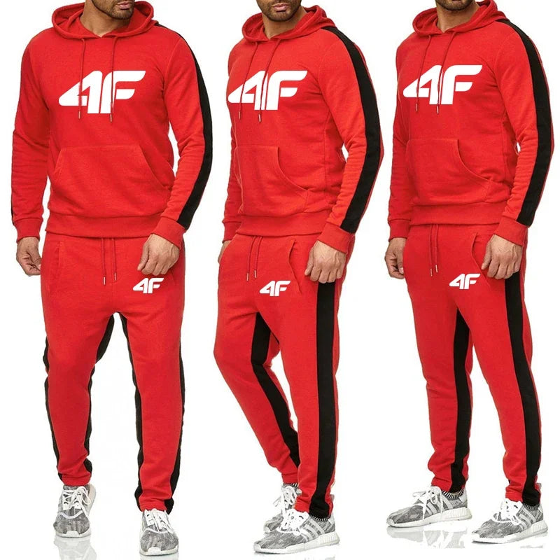 Casual Hot Sales Men Two Piece Outdoors Men's Tracksuit Set and Single Piece Black Sweatpants Hoodie Fashion Comfortable Jogging