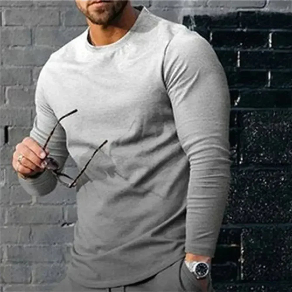 3D Digital Printing T-shirt Street Trend Long Sleeved O-neck Pullover T-shirt Large Men Long Sleeved Casual Sports Men Clothing
