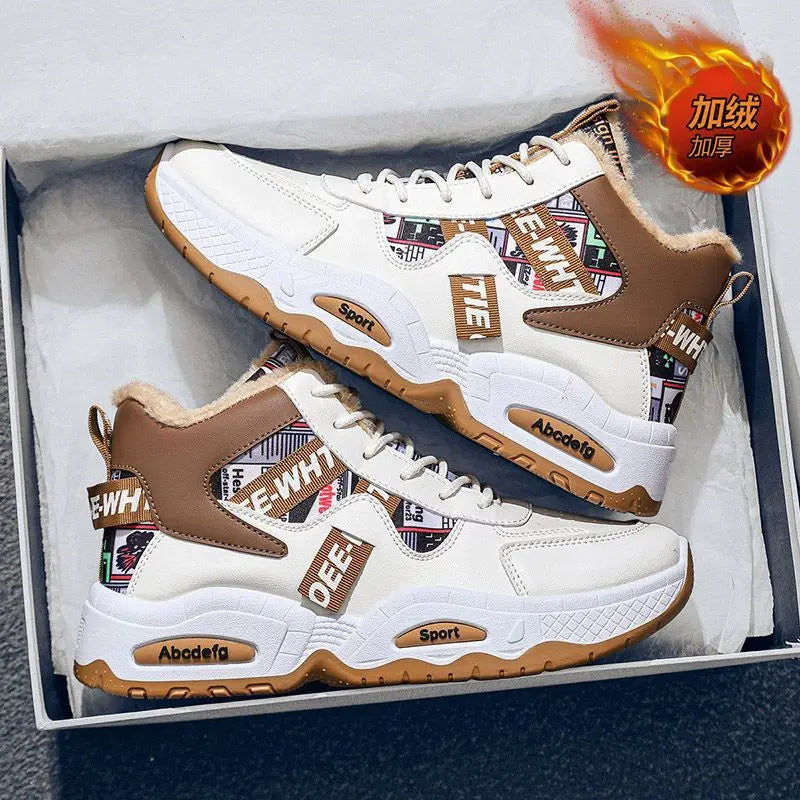 Snow Boots Men Boot High Top Winter Student Sports Plush Lace Up Anti Slip Comfortable Outdoor Warm Cold Proof Cotton Shoes