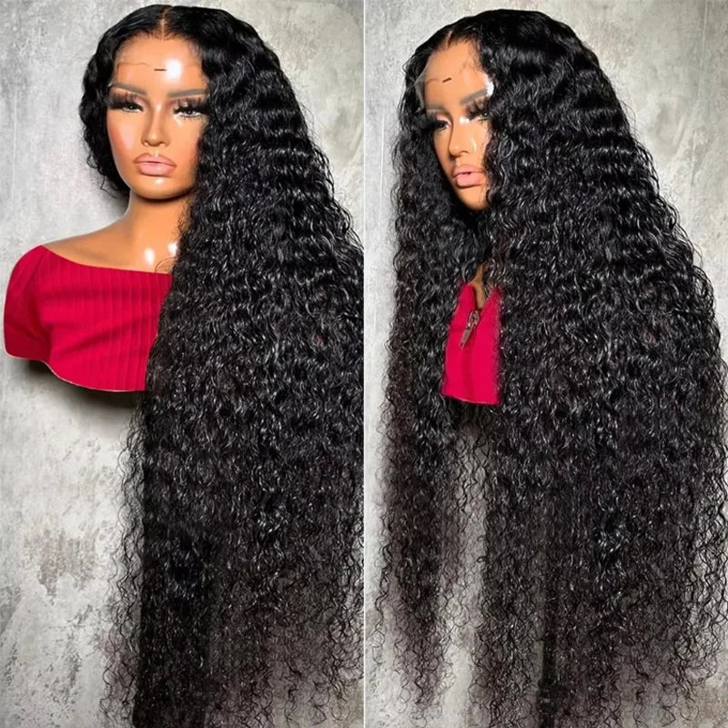 Preplucked lace Front wig synthetic hair Kinky Curly Wig For Women choice 26 Inch Loose Deep Wave Water wave Frontal Wigs