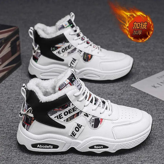 Snow Boots Men Boot High Top Winter Student Sports Plush Lace Up Anti Slip Comfortable Outdoor Warm Cold Proof Cotton Shoes