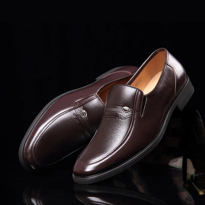 XIHAHA Men Shoes New Fashion Comfy Slip-on Boat Shoe  Spring Loafers Footwear High Quality Leather Lined Men Casual Shoes