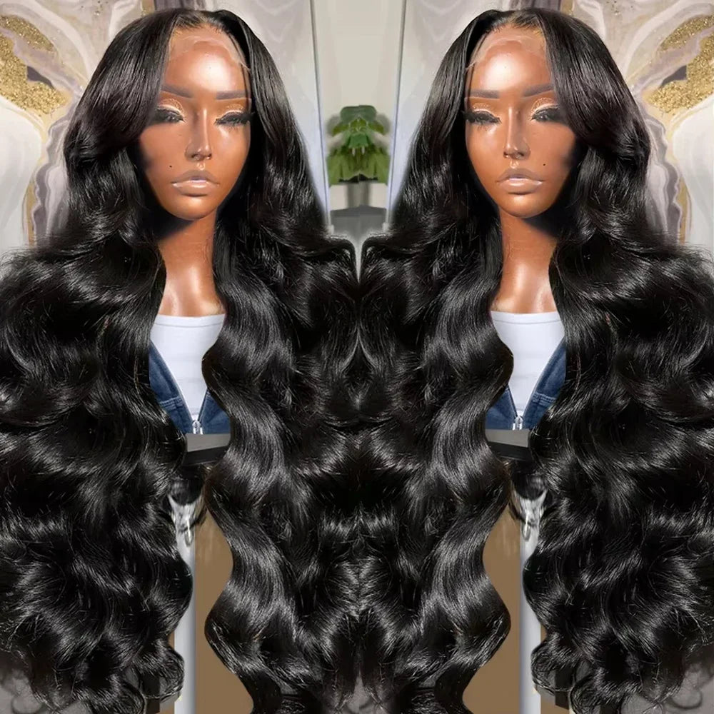 Chocolate Brown Lace Wig with Baby Hair Reddish Brown Colored 13x4 HD Body Wave Lace Front Wigs For Women Synthetic Glueless Wig