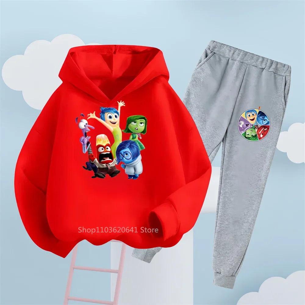 Disney Inside Out Hoodie & Trousers Set - Fun & Casual Kids' Clothing for Everyday Wear & Street Style