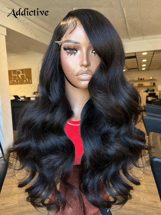 250% Brazilian Body Wave HD Transparent Lace Front Wigs Human Hair Water Wave 13x4 Lace Frontal Wig For Women Preplucked