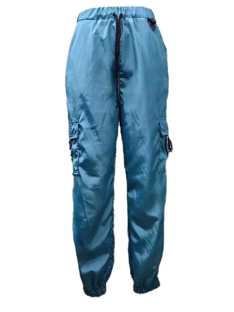 Cargo Pants Women Streetwear Autumn and Winter New Fashion Tight Versatile Casual Loose Waist Patch Pocket Trousers for Female
