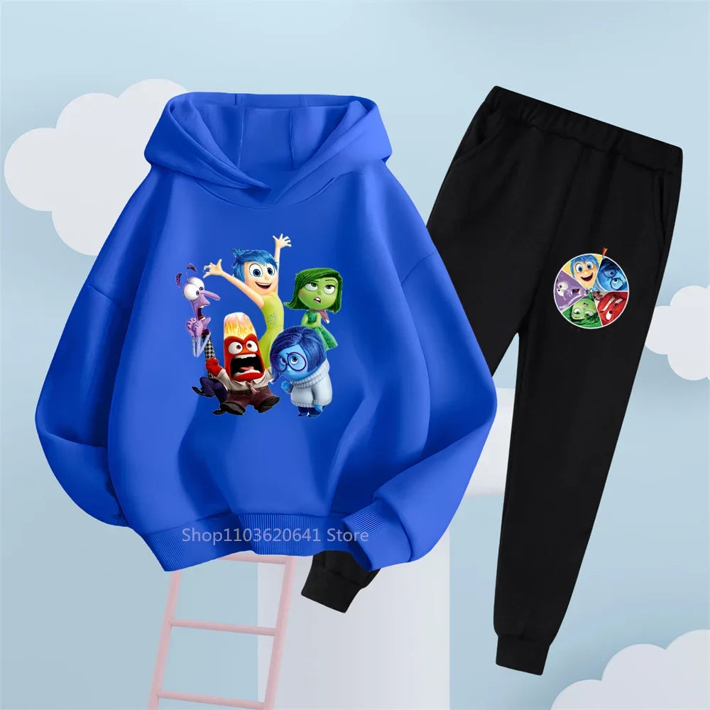 Disney Inside Out Hoodie & Trousers Set - Fun & Casual Kids' Clothing for Everyday Wear & Street Style