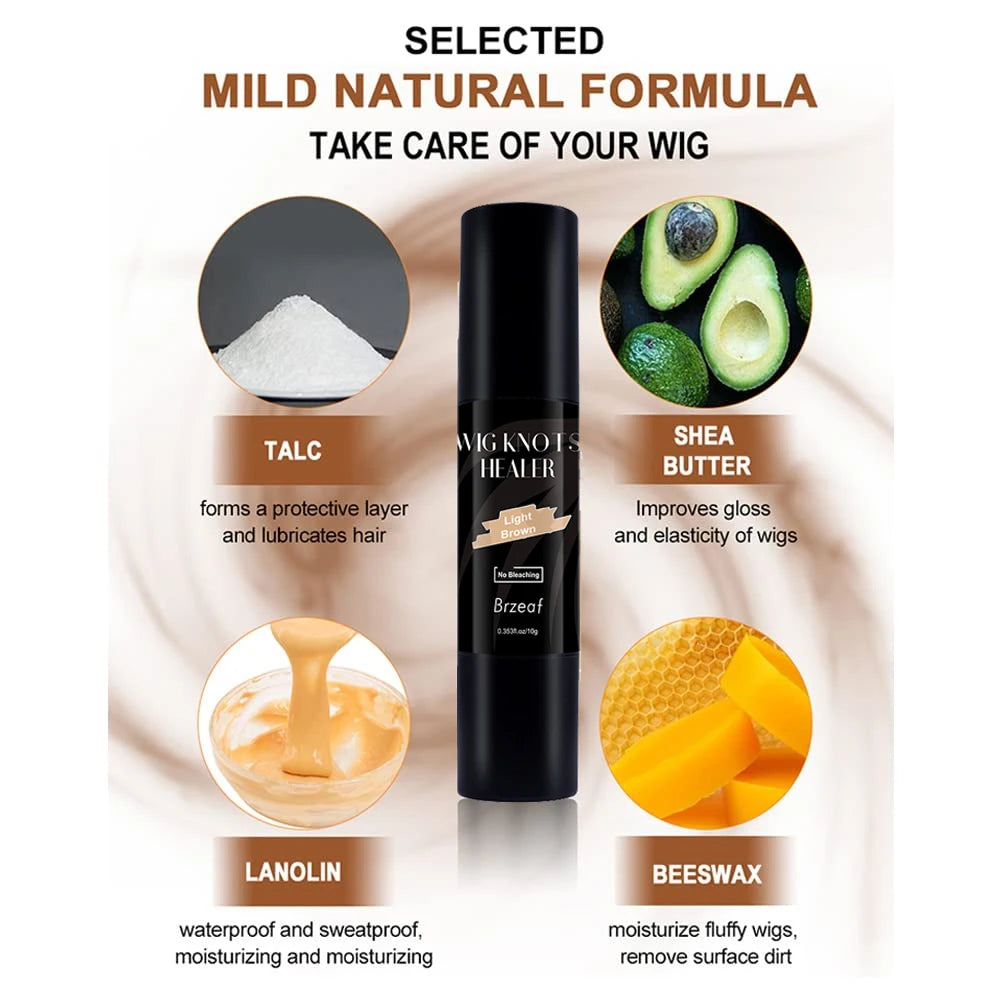 Wig Lace Dyeing Stick With Brush Double-Head Wig Knots Concealer Stick Lace Tint Spray For Lace Wigs & Frontal Part & Hairline