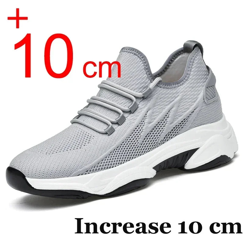 Increasing men sneakers casual heightening shoes 8cm height increase shoes for summer breathable 6cm elevator shoes