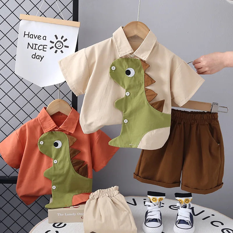 New Summer Baby Boys Clothes Suit Children Shirt Shorts 2Pcs/Sets Toddler Casual Sports Costume Infant Kids Clothing Tracksuits