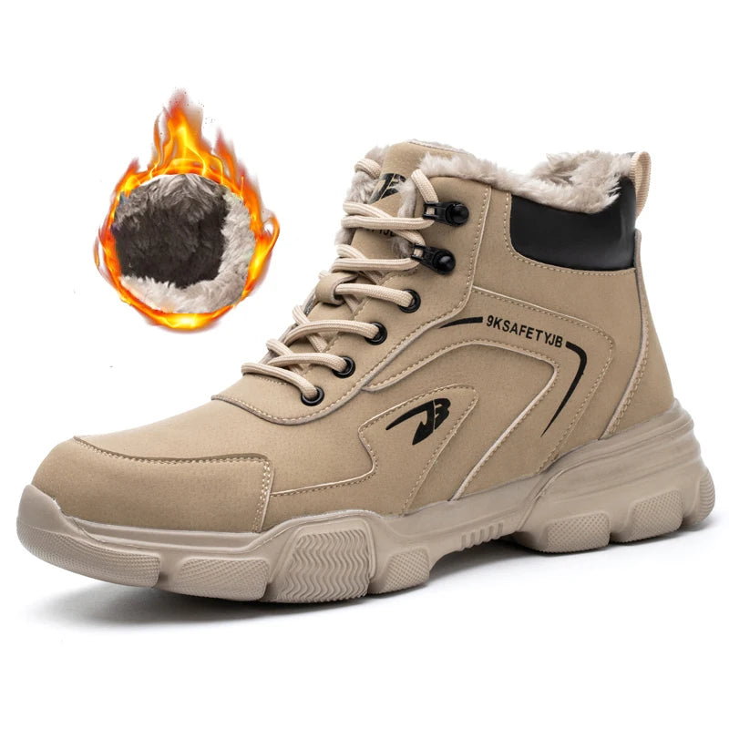 2025 New Safety Shoes Men Boots High Top Work Sneakers Steel Toe Cap Anti-smash Puncture-Proof work Boots Indestructible Shoes