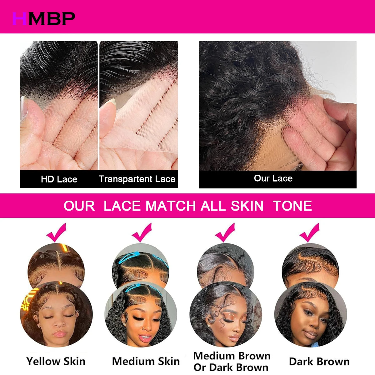 Afro Kinky Curly 500 Density Glueless Lace Front Wig Human Hair Ready To Go 13×6/360 HD Lace Front Wig Preplucked Hair For Women