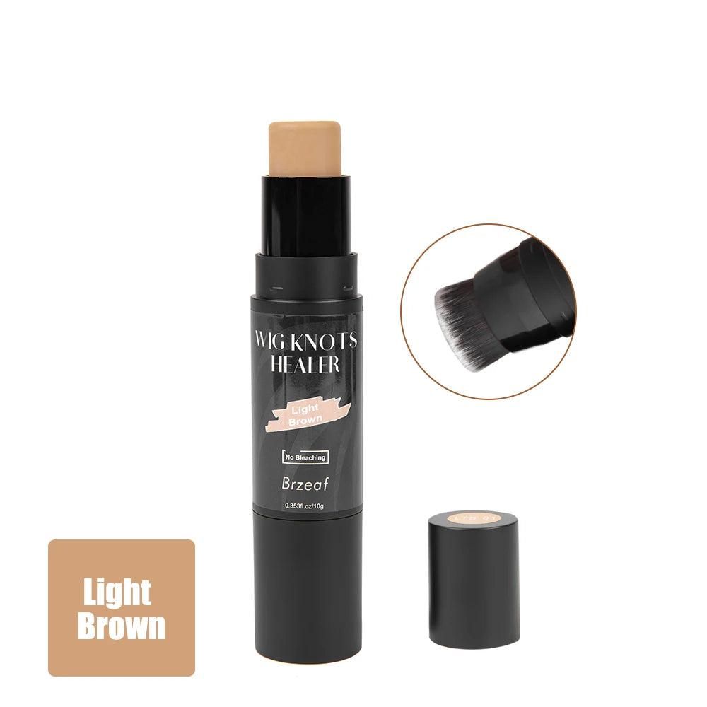 Wig Lace Dyeing Stick With Brush Double-Head Wig Knots Concealer Stick Lace Tint Spray For Lace Wigs & Frontal Part & Hairline