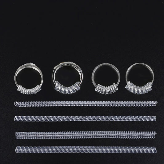 4pcs Invisible Ring Size Adjuster For Loose Rings, Ring Protection Adjuster, Spiral Ring Gasket Jewelry Fastener is Suitable