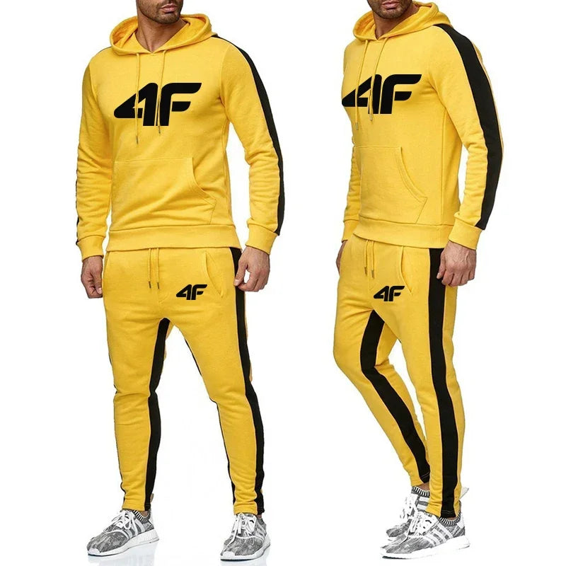 Casual Hot Sales Men Two Piece Outdoors Men's Tracksuit Set and Single Piece Black Sweatpants Hoodie Fashion Comfortable Jogging