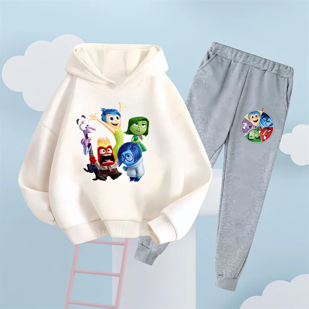 Disney Inside Out Hoodie & Trousers Set - Fun & Casual Kids' Clothing for Everyday Wear & Street Style