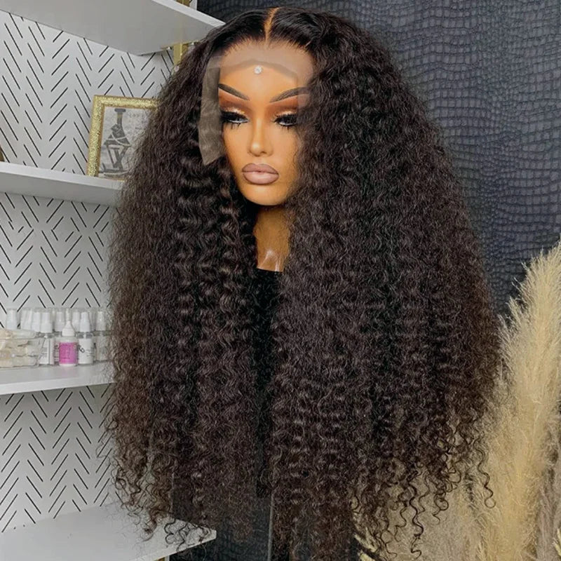 Preplucked lace Front wig synthetic hair Kinky Curly Wig For Women choice 26 Inch Loose Deep Wave Water wave Frontal Wigs