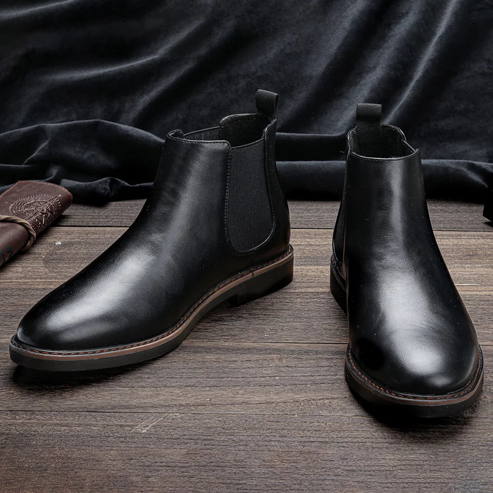 40~46 Chelsea Boots Men 2024 Brand Comfortable Fashion Leather Men Boots