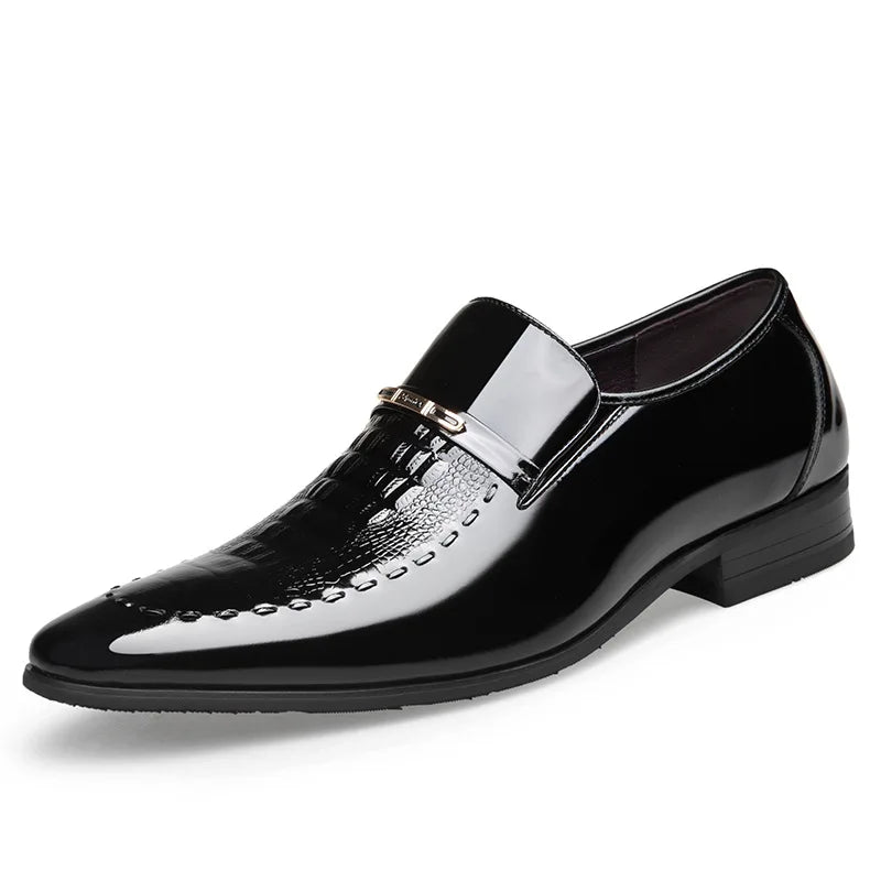 Men Classic Dress Shoes Crocodile Leather Business Casual Formal Sneakers Plus Size Office Wedding Party Oxford Shoes