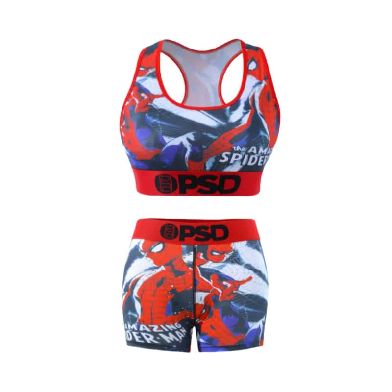 Fashion Sports Lingerie Set Women's Plus Size Bra Sexy Two Piece Tank Top And Boxer Set Comfortable Underwear Suit