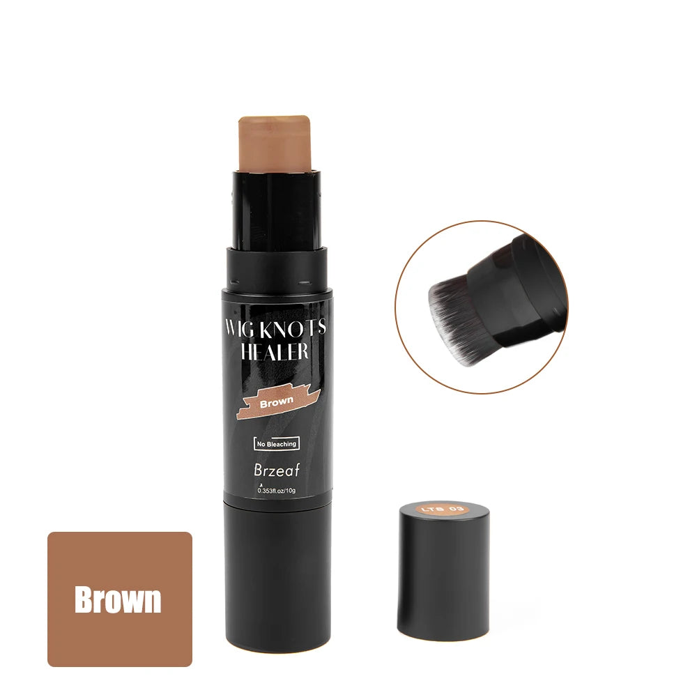 Wig Lace Dyeing Stick With Brush Double-Head Wig Knots Concealer Stick Lace Tint Spray For Lace Wigs & Frontal Part & Hairline