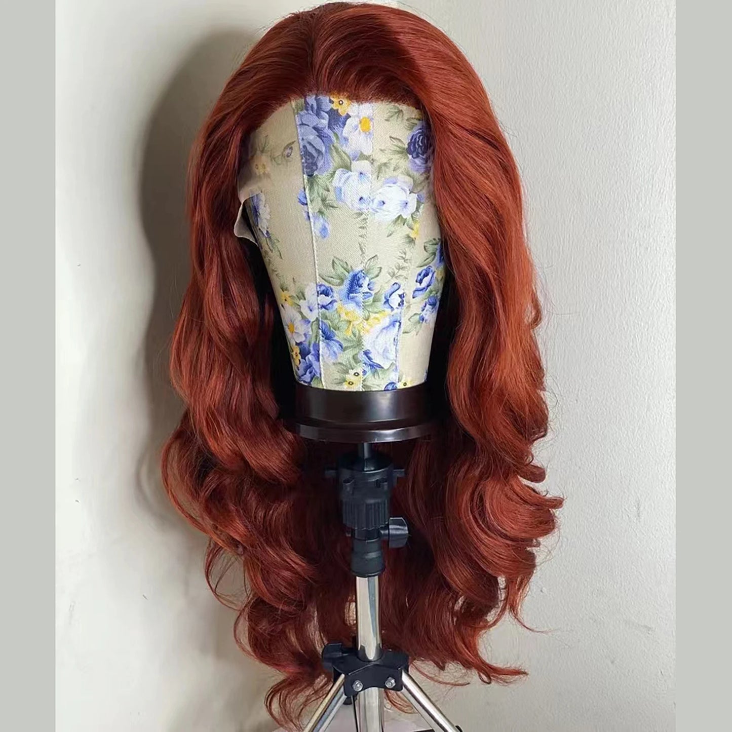 RDY Reddish Brown Wig Body Wave Synthetic Lace Front Wig Glueless Auburn Colored Copper Red Hair Frontal Lace Wigs for Women
