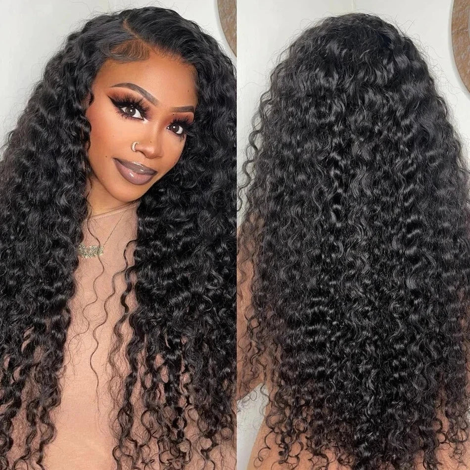 Human Hair 250 Density 13x6 Lace Front 30 40 Inch Deep Wave Wig Curly 13x4 Water Wave Glueless Pre Plucked HD Lace Frontal Wigs