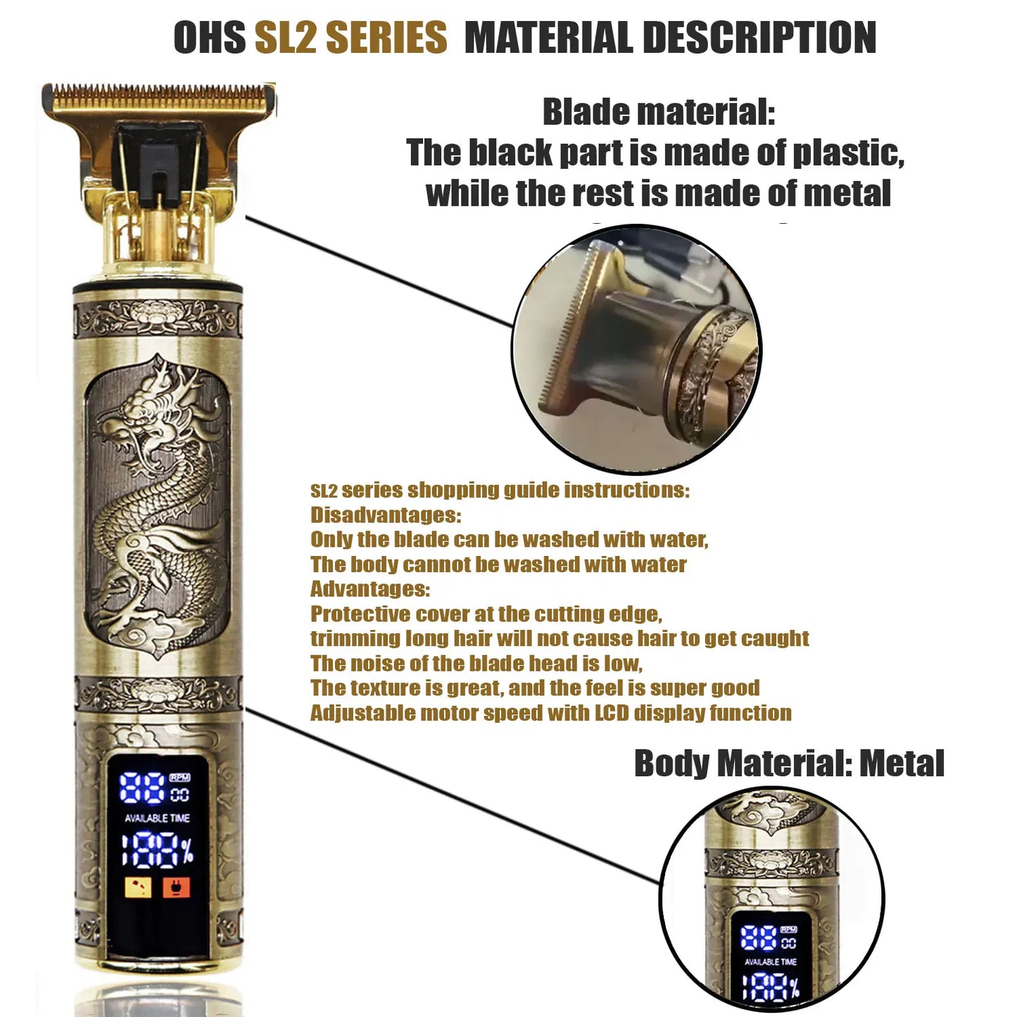 T9 Hair Clipper Repair Beard Shaving Body Hair Trimmer Clippers Electric Machine Men Haircut Machine 0mm Barber Shaver