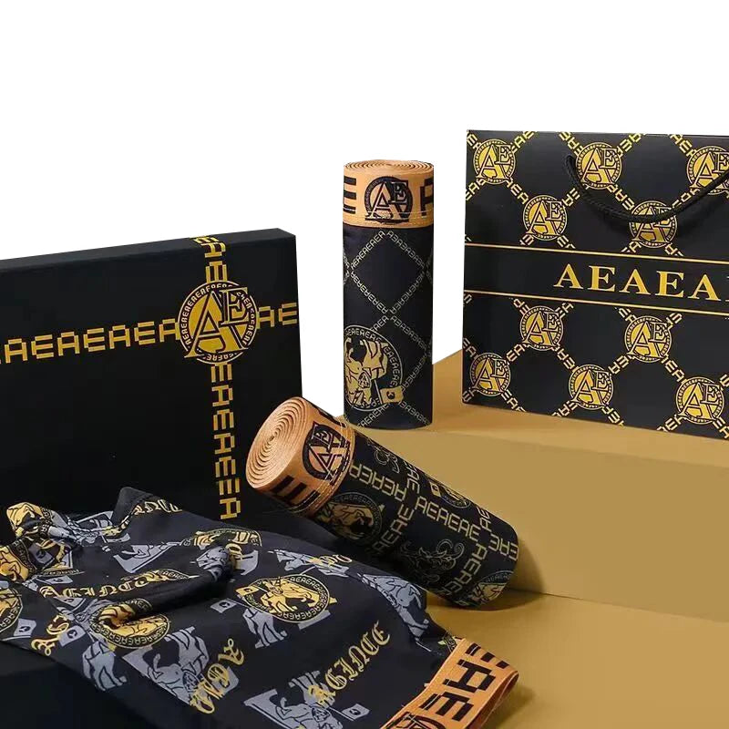 4pcs/set Men's Underwear Sexy Boxer Antibacterial Breathable Print Men Boxer Shorts New Style Boys Thin Flat Corner Panties