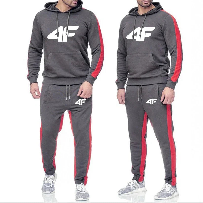 Casual Hot Sales Men Two Piece Outdoors Men's Tracksuit Set and Single Piece Black Sweatpants Hoodie Fashion Comfortable Jogging