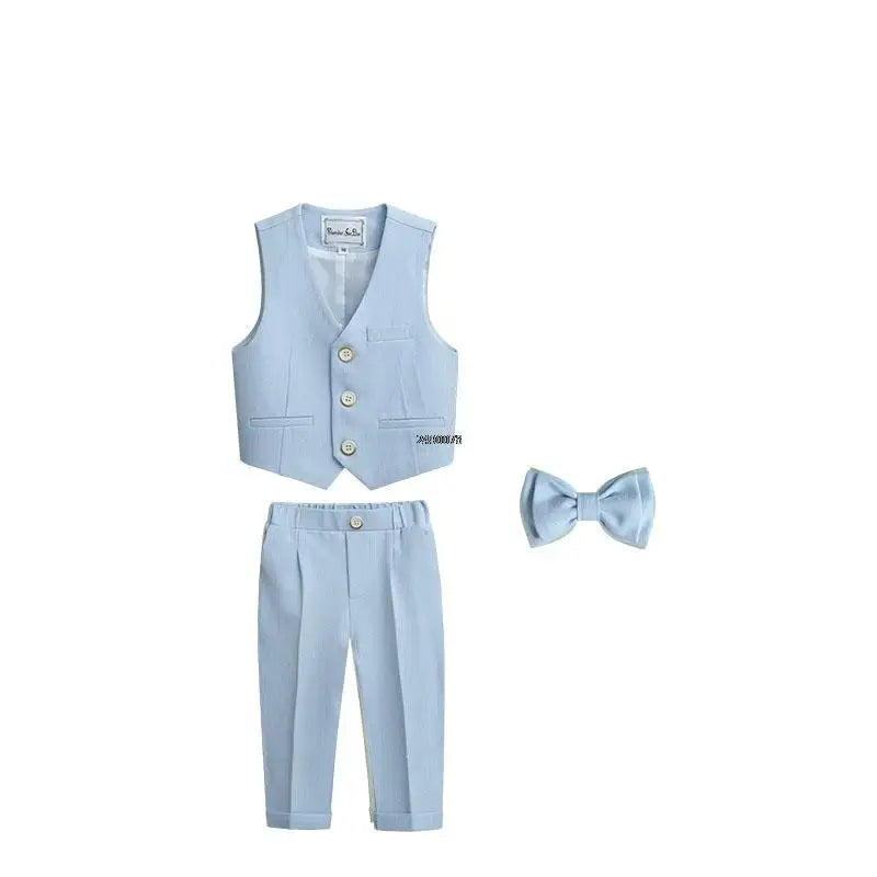 Little Boys Photography Suit Children Wedding Dress Kids Stage Performance Blazer Suit Baby Birthday Formal Ceremony Costume