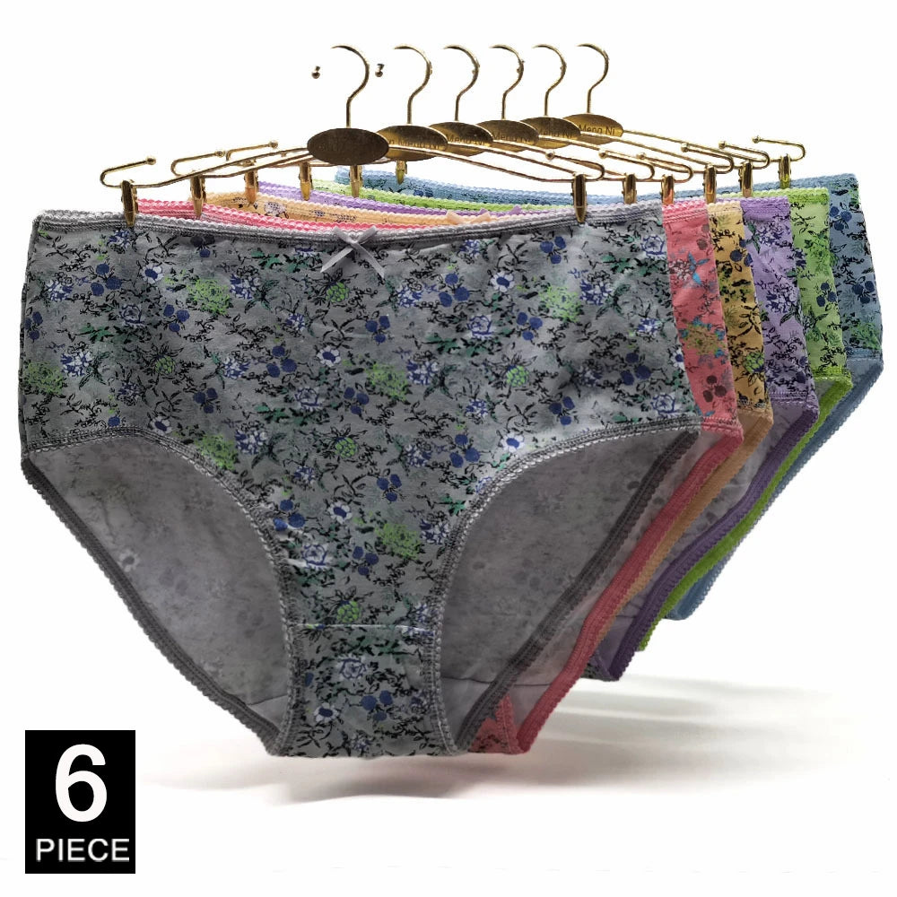 Cotton Panties Plus Size Underwear Women Briefs Woman Knickers Lady Lingerie Girl intimate High Waist Large Size 6 pcs/lot