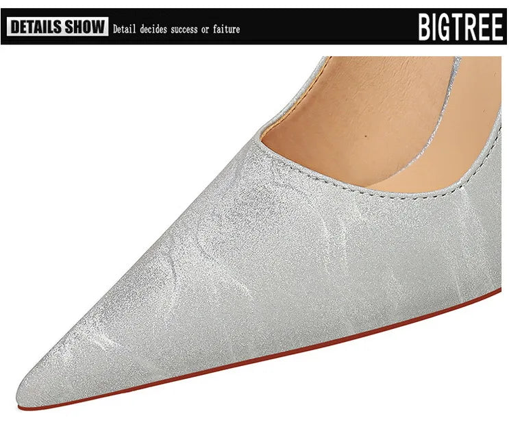 BIGTREE Shoes Retro Women Pumps Pointed Toe Stiletto High Heels Women's Sexy Nightclub Shoes 2025 New Heels Shoes Female Pumps
