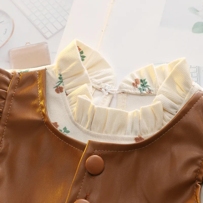 Children's Girls Dresses Spring Autumn Baby Clothes Long Sleeve Print Dresses For Girls Fashion Kids Clothing Outfit 10M-4Years