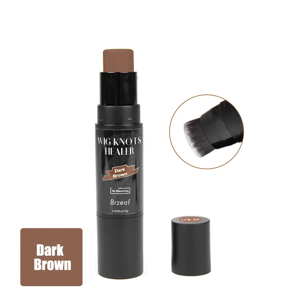 Wig Lace Dyeing Stick With Brush Double-Head Wig Knots Concealer Stick Lace Tint Spray For Lace Wigs & Frontal Part & Hairline