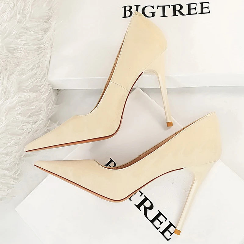 BIGTREE Shoes Retro Women Pumps Pointed Toe Stiletto High Heels Women's Sexy Nightclub Shoes 2025 New Heels Shoes Female Pumps