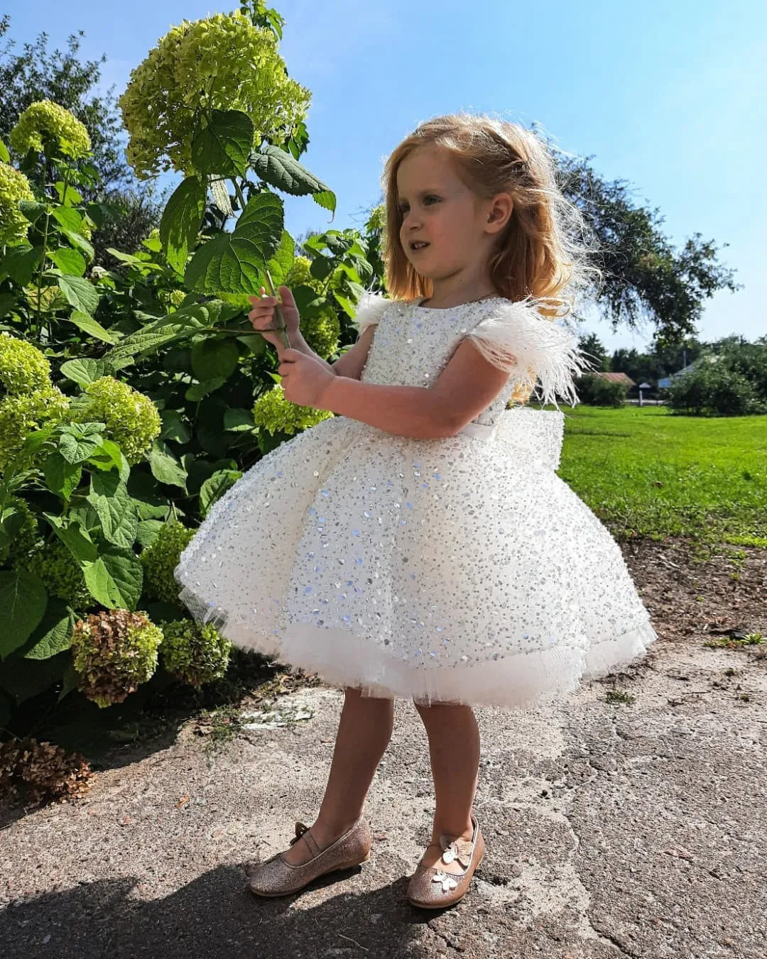 Meet Romance Vintage Princess Lace Tulle Flower Girls Dress for Kid Child Wedding Party Juniorbridesmaid Maxi Ball Gown Evening