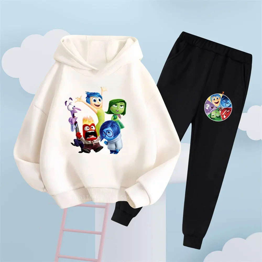 Disney Inside Out Hoodie & Trousers Set - Fun & Casual Kids' Clothing for Everyday Wear & Street Style
