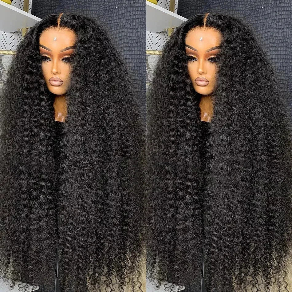 Human Hair 250 Density 13x6 Lace Front 30 40 Inch Deep Wave Wig Curly 13x4 Water Wave Glueless Pre Plucked HD Lace Frontal Wigs