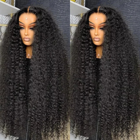 Human Hair 250 Density 13x6 Lace Front 30 40 Inch Deep Wave Wig Curly 13x4 Water Wave Glueless Pre Plucked HD Lace Frontal Wigs