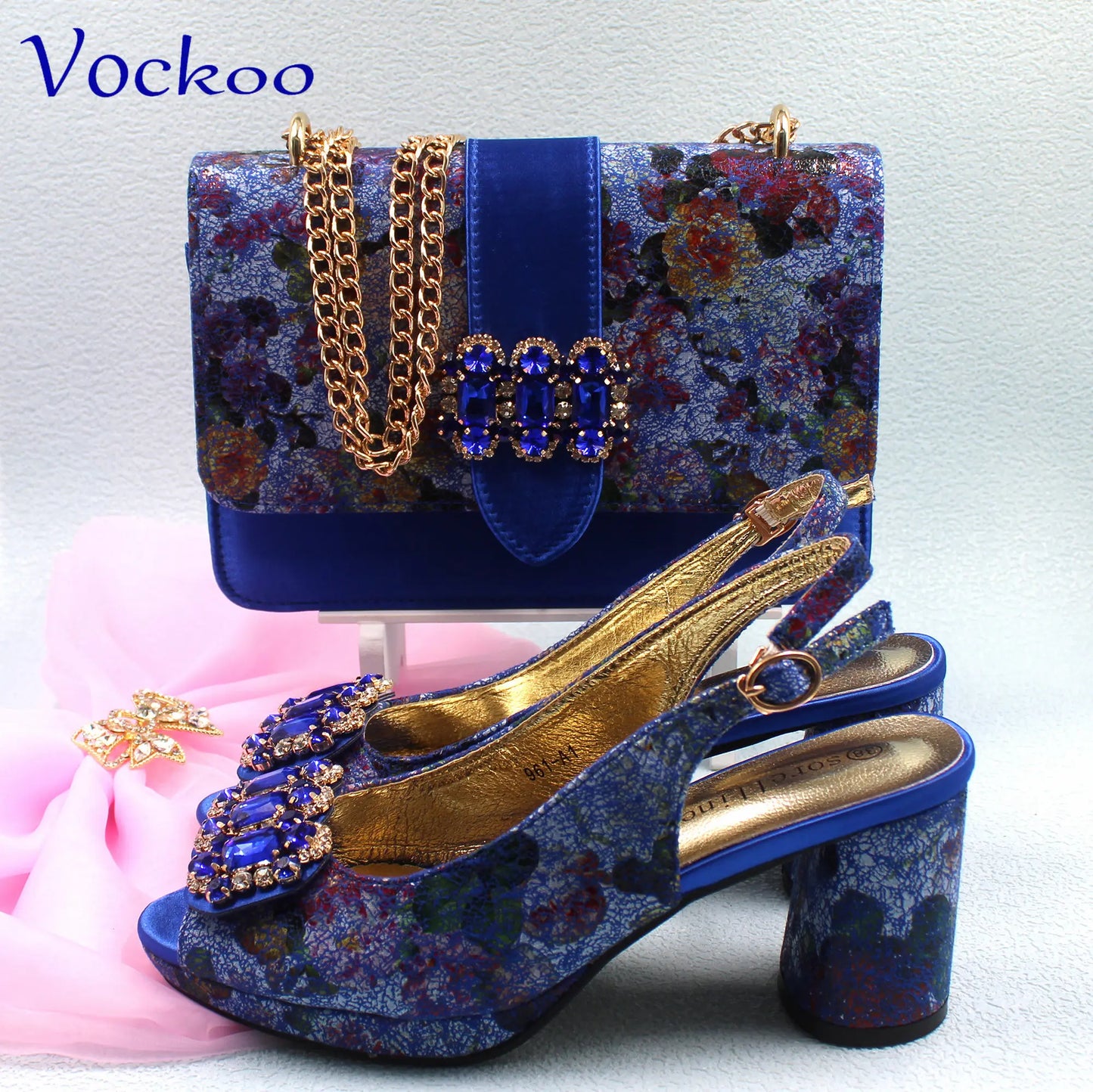 2024 Italian Matching Shoes and Bag Set in Coffee   Color High Quality New Design Special Comfortable Heels for Wedding