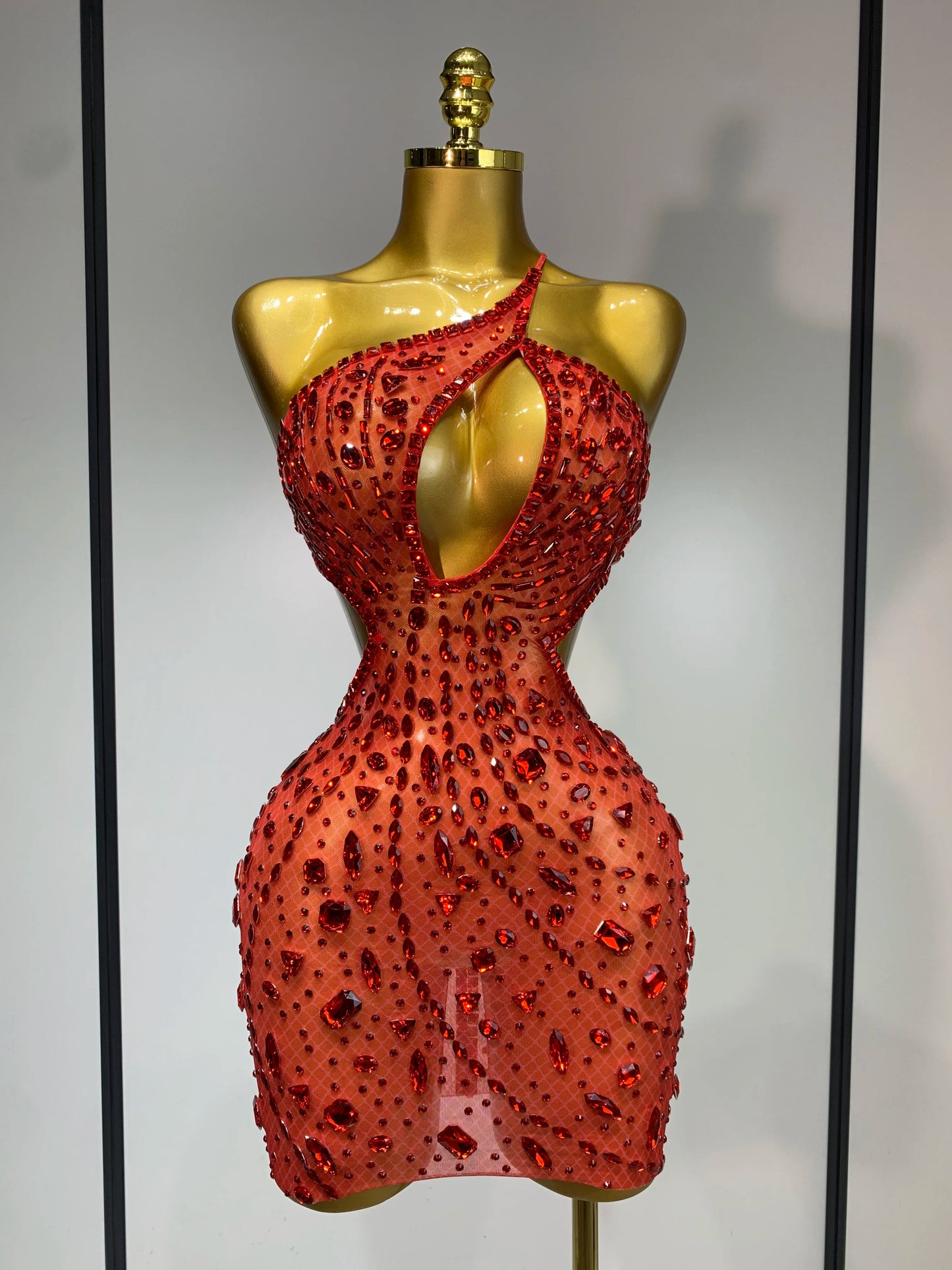 New Arrival Women 2025 Sexy Backless Hollow Out Diamond Evening Prom Gown Birthday Luxury Celebrate Stage Nightclub Outfit