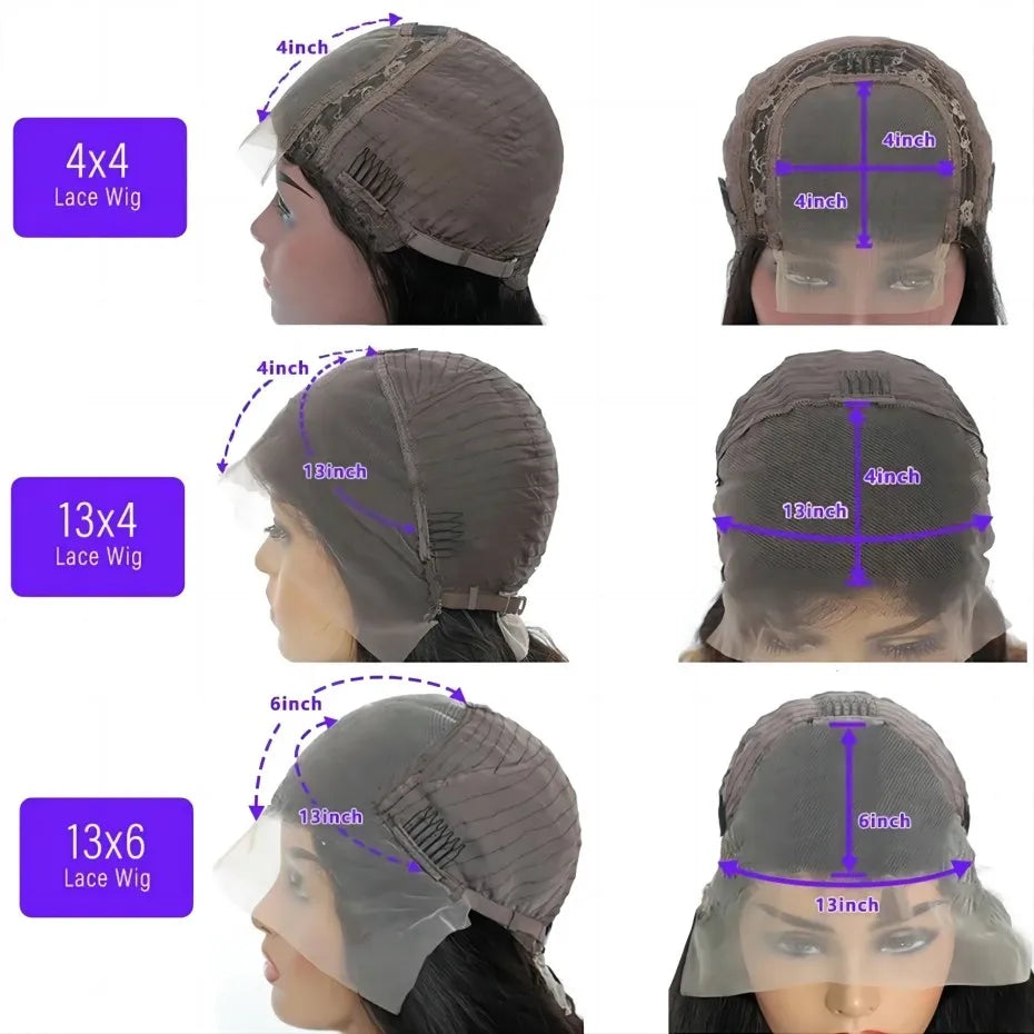 Deep Wave Curly Wigs 13x4 13x6 Transparent Lace Front 100% Human Hair Wig 4x4 Lace Closure Wigs For Woman Pre Plucked MYLOCKME