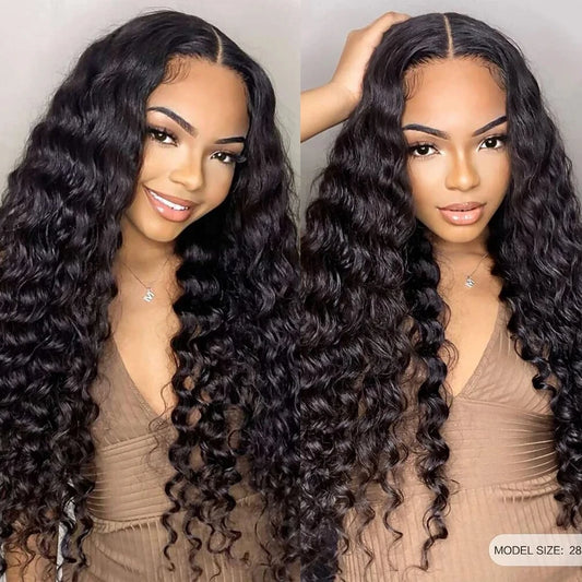 Deep Wave Frontal Wig 13x6 Lace 13x4 Curly Lace Front Human Hair Wigs For Women Wet And Wavy 4x4 Water Lace Closure Wig On Sale