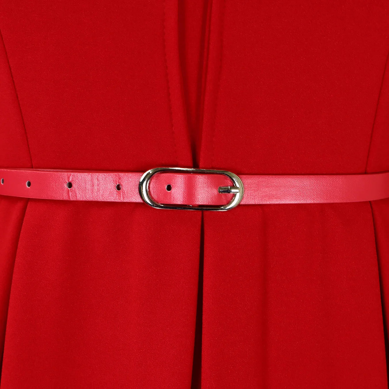 Elegant Office Dresses for Women V Neck Three Quarter Sleeve Belt Waisted Sheath Mid Calf Professional Business Work Dress Midi