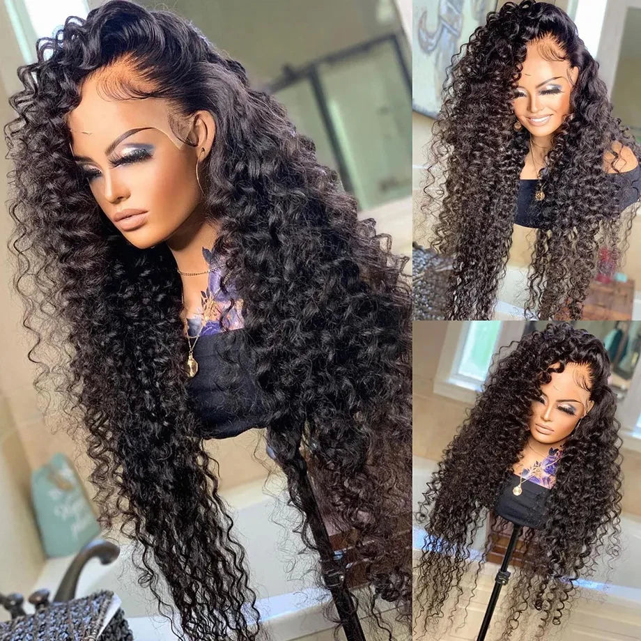 Deep Wave Frontal Wig 13x6 Lace 13x4 Curly Lace Front Human Hair Wigs For Women Wet And Wavy 4x4 Water Lace Closure Wig On Sale
